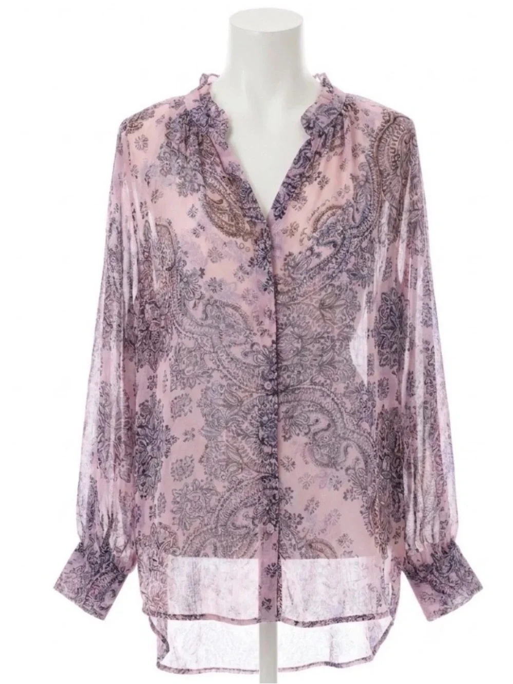 NWT 2026 JOHNNY WAS PURPLE MORELLE BLOUSE MATCHING CAMI TULAROSE L $255